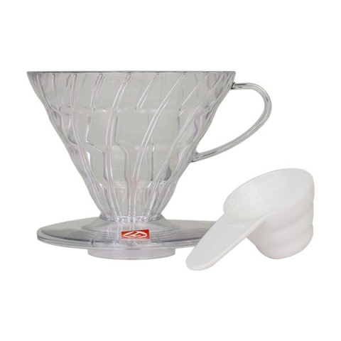 Hario plastikowy dripper V60-02 - wersja, przezroczysta Clear