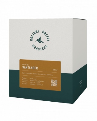 Kolibri Coffee - Kolumbia Santander, Decaf, bezkofeinowa - 250g