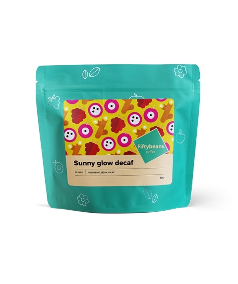 kawa ziarnista_Fiftybeans - Kolumbia Sunny Glow Decaf, bezkofeinowa- 200g